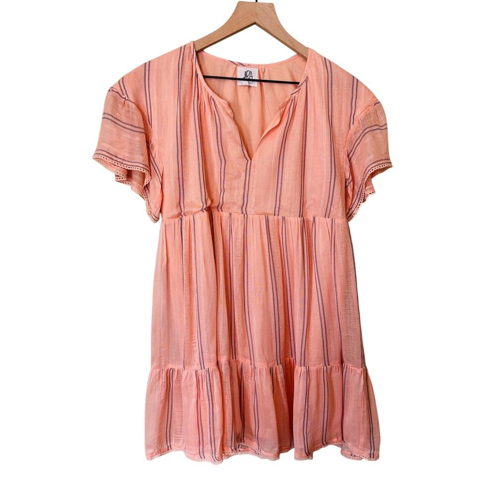 dRA Los Angeles Anthropologie Peach Babydoll Dress